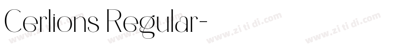 Cerlions Regular字体转换